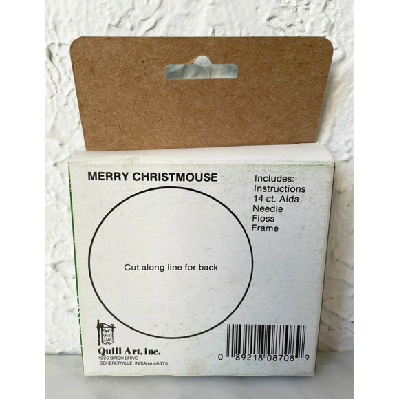 Merry Christmouse Christmas Counted Cross Stitch Ornament Kit w/Frame-Quill Art - Picture 3 of 3